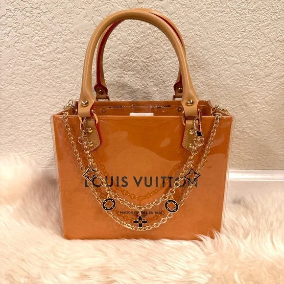 Louis Vuitton LV Small Shopping Tote Bag Crossbody Bag with PVC Cover Bag - Picture 1 of 8